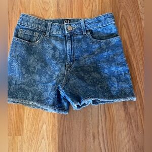 NWOT Kids High Rise Print Denim Shorts